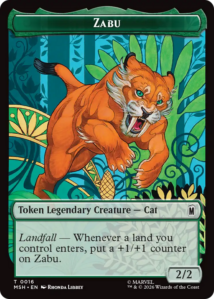Redwing // Zabu Double-Sided Token [Marvel Super Heroes Tokens] | Chromatic Games