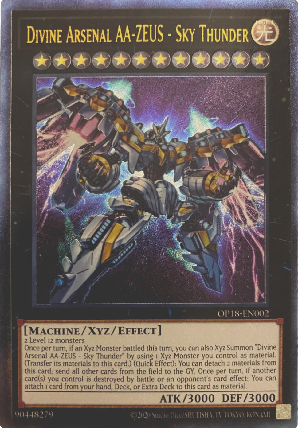 Divine Arsenal AA-ZEUS - Sky Thunder [OP18-EN002] Ultimate Rare | Chromatic Games