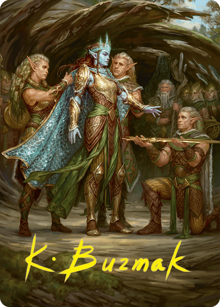 Lathril, Blade of the Elves Art Card (48/54) (Gold-Stamped Signature) [Foundations Art Series] | Chromatic Games
