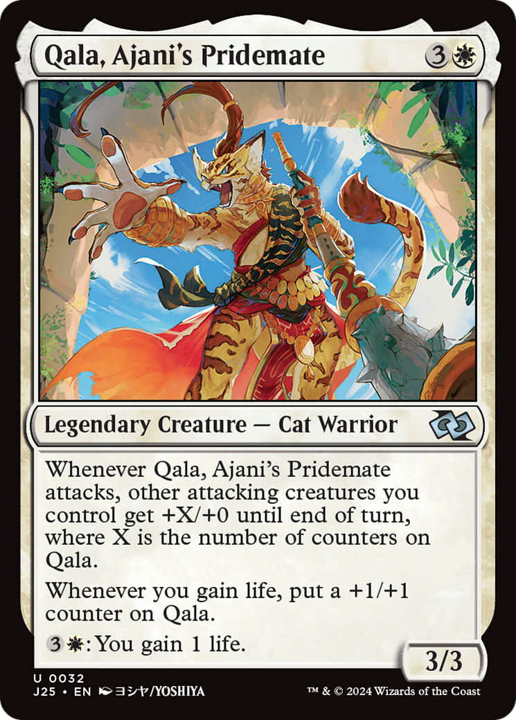 Qala, Ajani's Pridemate (Anime) [Foundations Jumpstart] | Chromatic Games