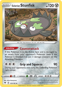 Galarian Stunfisk (125/185) [Sword & Shield: Vivid Voltage] | Chromatic Games