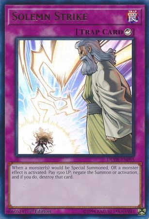 Solemn Strike [DUDE-EN055] Ultra Rare | Chromatic Games