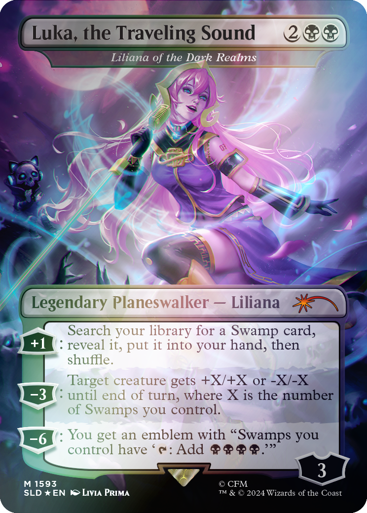 Luka, the Traveling Sound - Liliana of the Dark Realms (Rainbow Foil) [Secret Lair Drop Series] | Chromatic Games