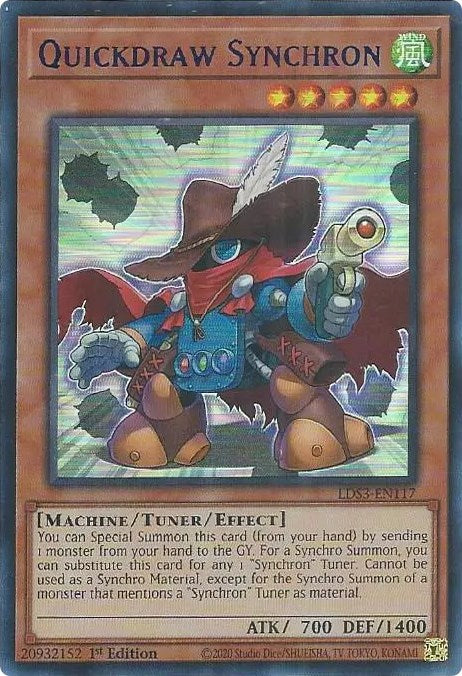 Quickdraw Synchron (Blue) [LDS3-EN117] Ultra Rare | Chromatic Games