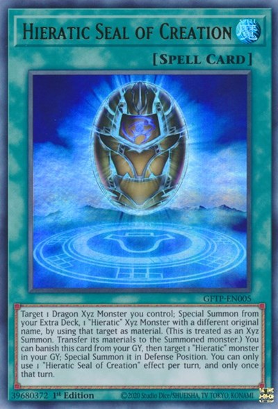 Hieratic Seal of Creation [GFTP-EN005] Ultra Rare | Chromatic Games