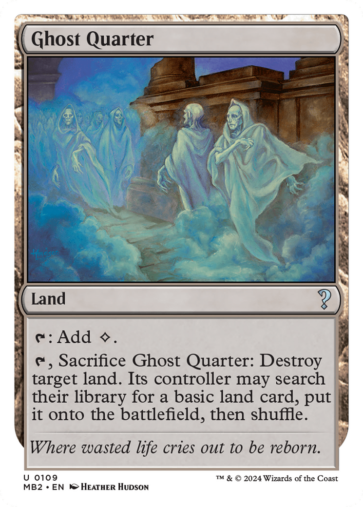 Ghost Quarter (White Border) [Mystery Booster 2] | Chromatic Games