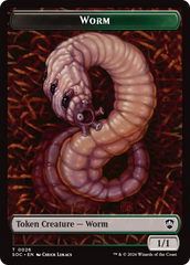 Eldrazi Spawn // Worm Double-Sided Token [Secrets of Strixhaven Commander Tokens] | Chromatic Games