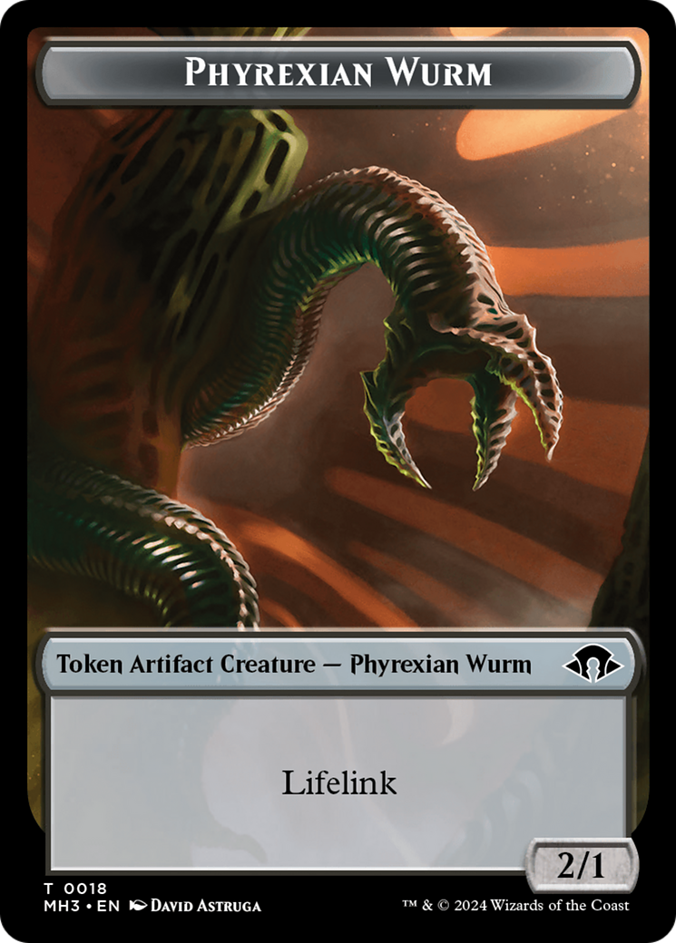 Phyrexian Wurm Token (0018) [Modern Horizons 3 Tokens] | Chromatic Games