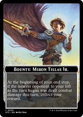 Bounty: Miron Tillas Jr. // Bounty Rules Double-Sided Token [Outlaws of Thunder Junction Commander Tokens] | Chromatic Games