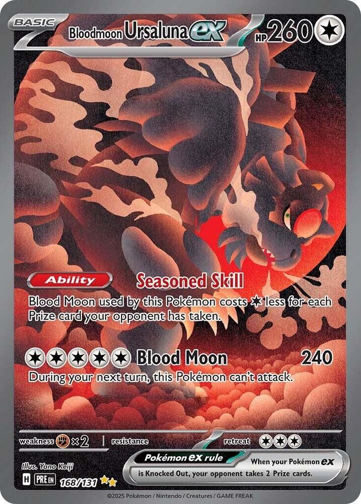 Bloodmoon Ursaluna ex (168/131) [Scarlet & Violet: Prismatic Evolutions] | Chromatic Games