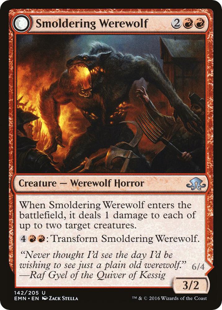 Smoldering Werewolf 142/205 (Eldritch Moon)  | Chromatic Games
