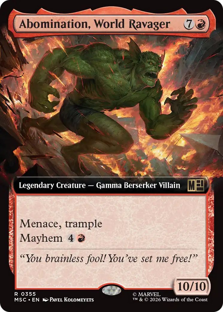 Abomination, World Ravager (Extended Art) [Marvel Super Heroes Commander] | Chromatic Games