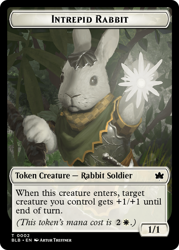 Intrepid Rabbit Token [Bloomburrow Tokens] | Chromatic Games