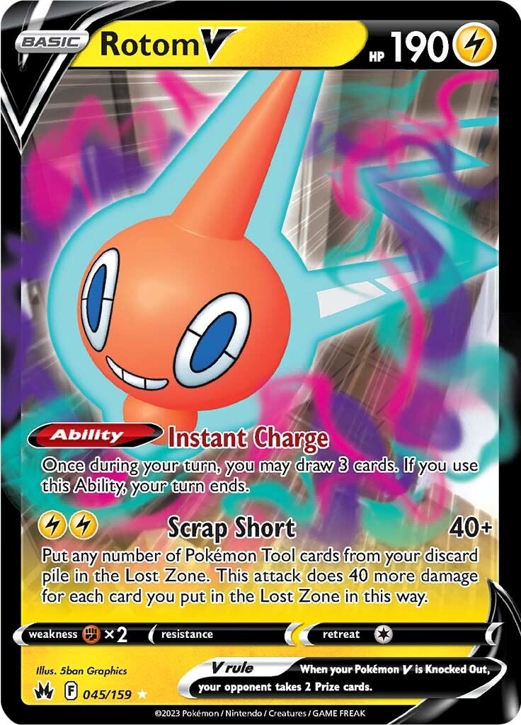 Rotom V (045/159) [Sword & Shield: Crown Zenith] | Chromatic Games