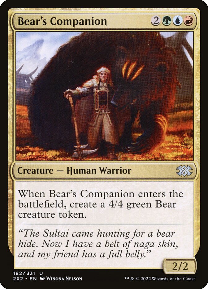 Bear's Companion 182/331 (Double Masters 2022)  | Chromatic Games