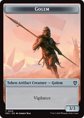 Golem (0014) // Golem (0015) Double-Sided Token [Aetherdrift Tokens] | Chromatic Games