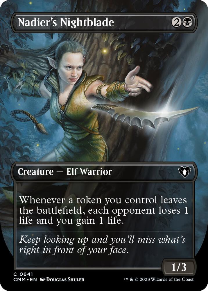 Nadier's Nightblade 641/451 (Commander Masters)  - Borderless | Chromatic Games