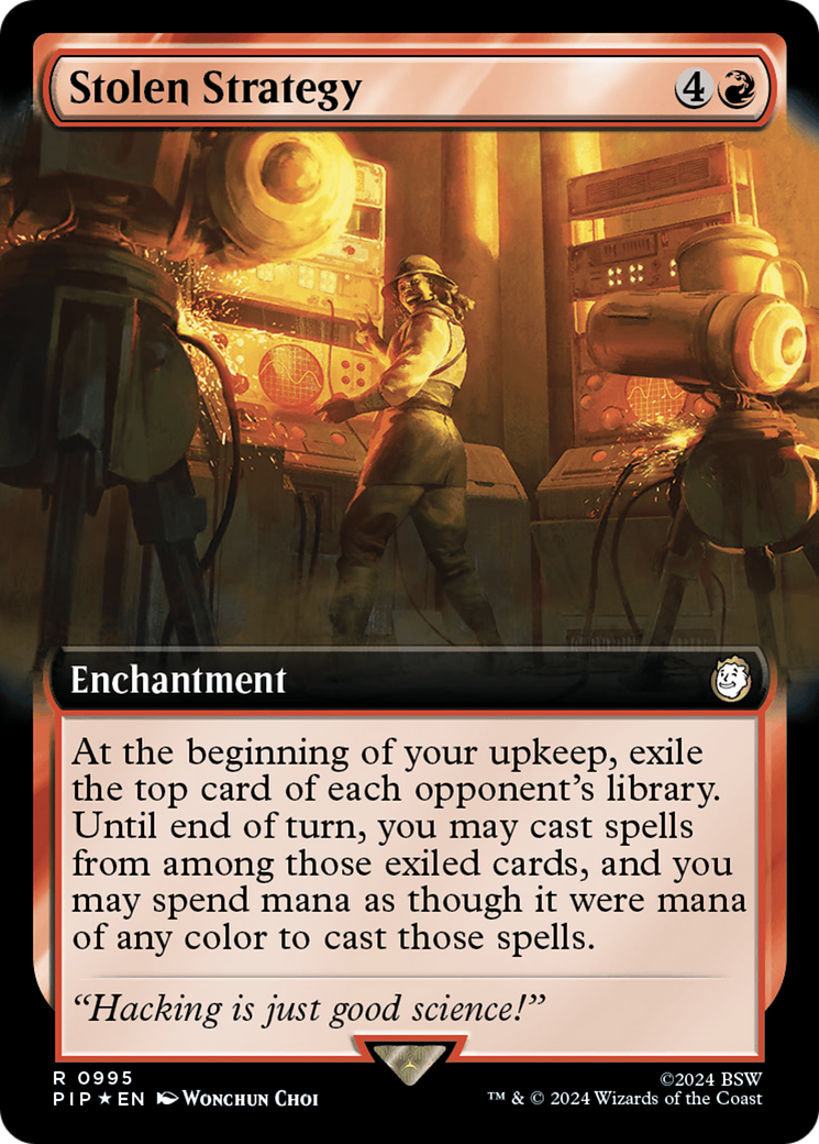 Stolen Strategy (Extended Art) (Surge Foil) [Fallout] | Chromatic Games