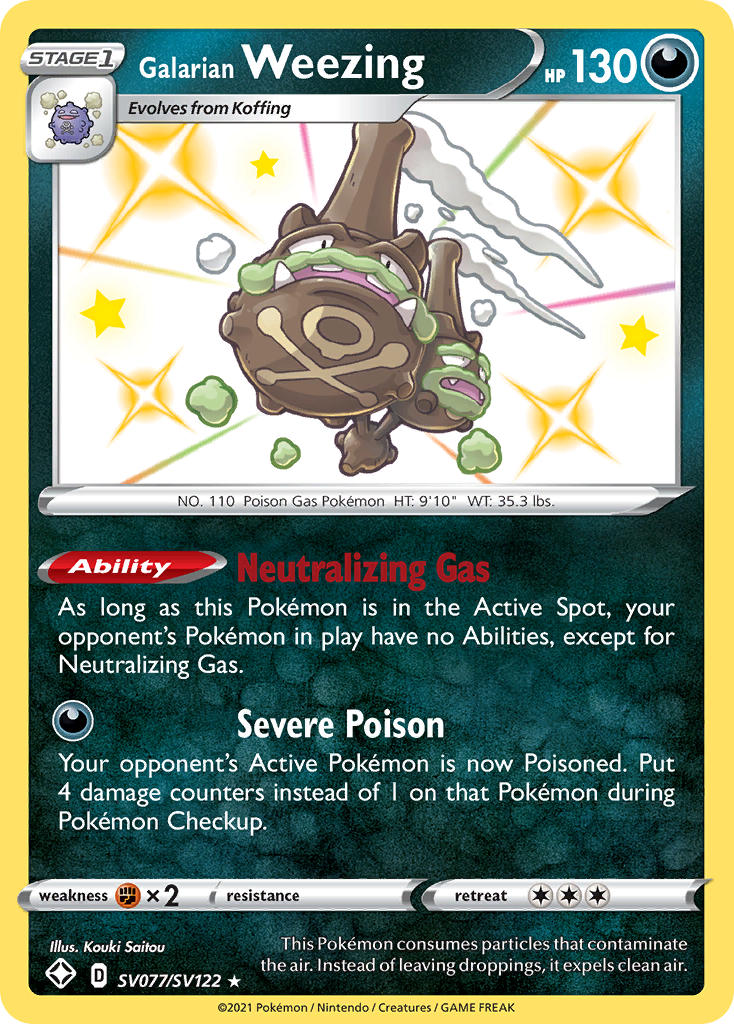 Galarian Weezing (SV077/SV122) [Sword & Shield: Shining Fates] | Chromatic Games