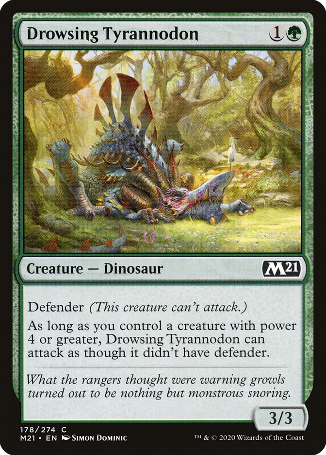 Drowsing Tyrannodon 178 (Core Set 2021)  | Chromatic Games