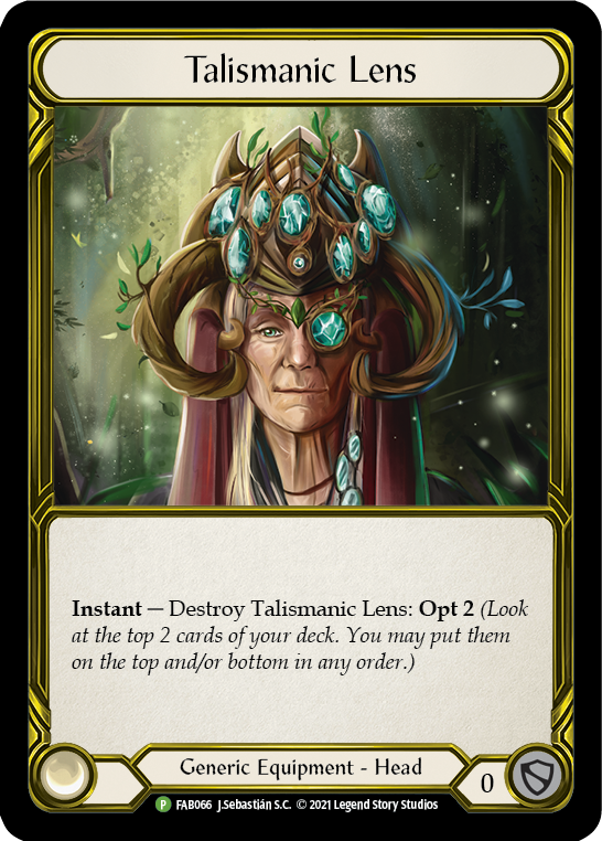 Talismanic Lens (Golden) [FAB066] (Promo)  Cold Foil | Chromatic Games