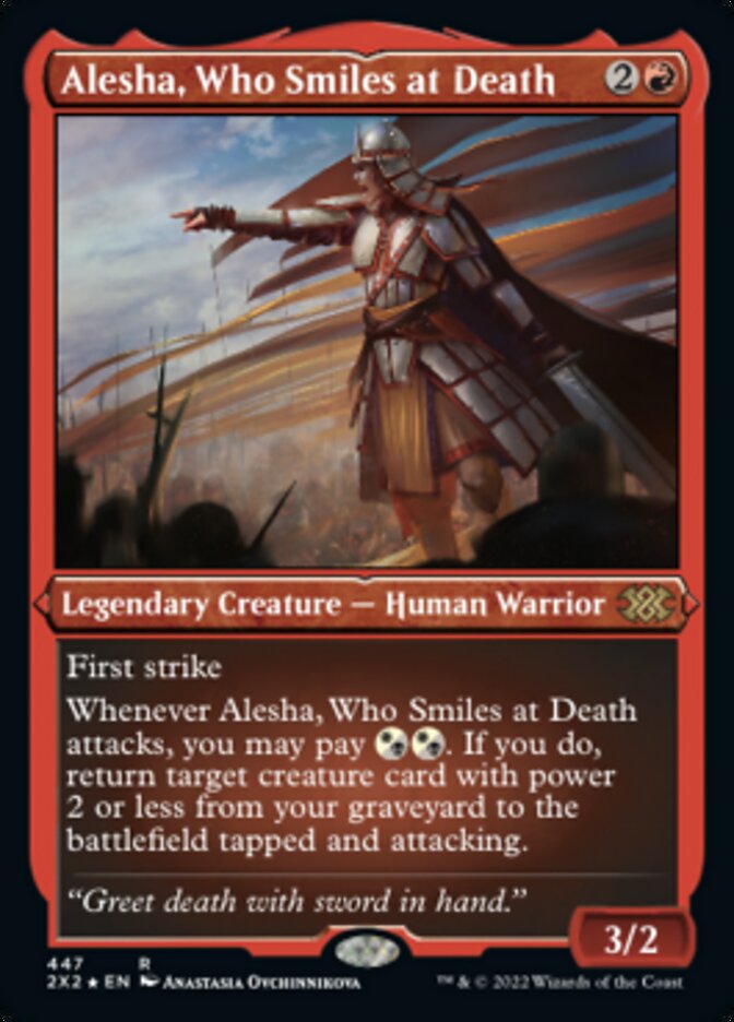 Alesha, Who Smiles at Death (Foil Etched) [Double Masters 2022] | Chromatic Games