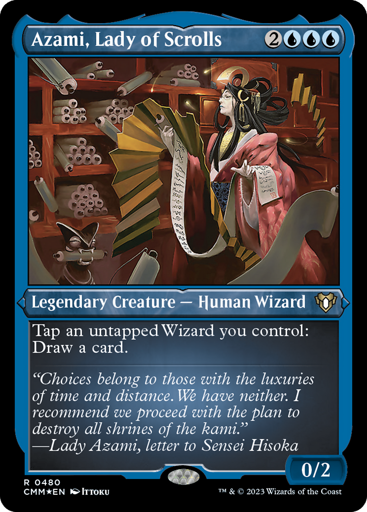 Azami, Lady of Scrolls (Foil Etched) [Commander Masters] | Chromatic Games