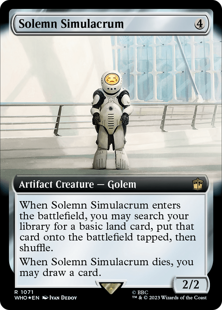 Solemn Simulacrum (Extended Art) (Surge Foil) [Doctor Who] | Chromatic Games