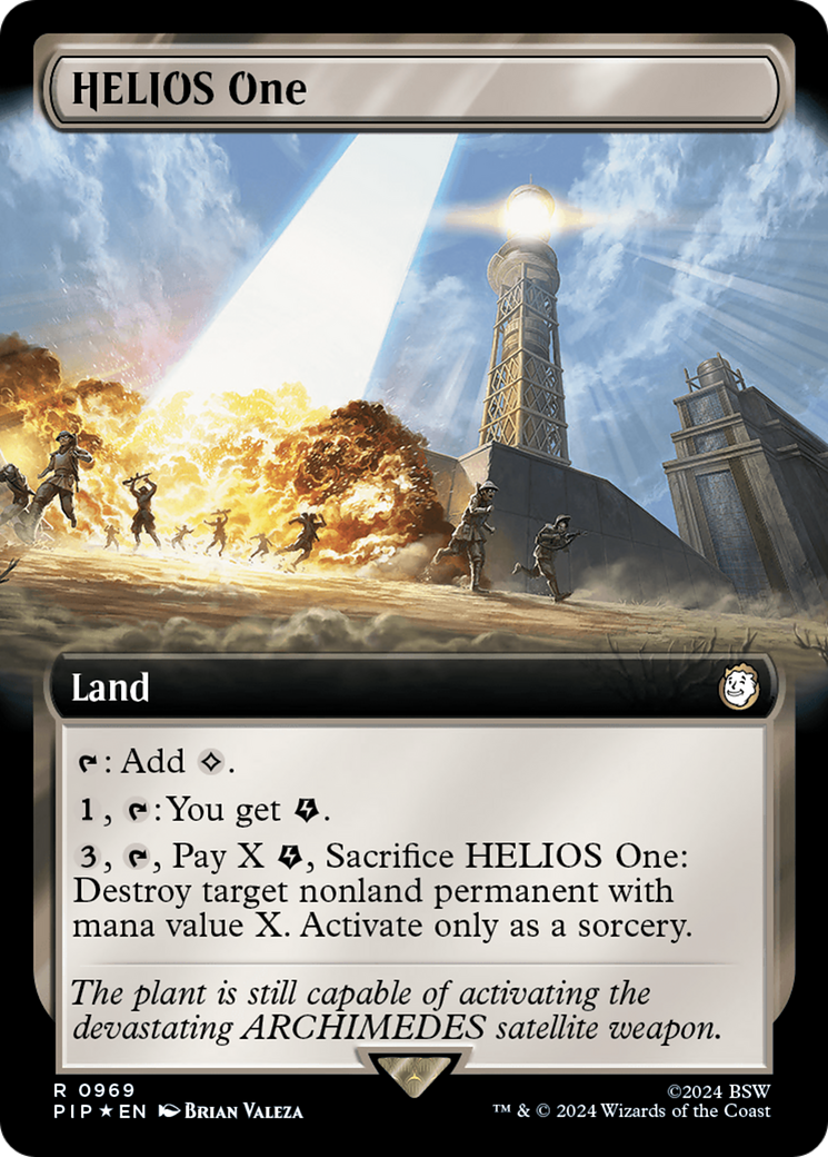 HELIOS One (Extended Art) (Surge Foil) [Fallout] | Chromatic Games