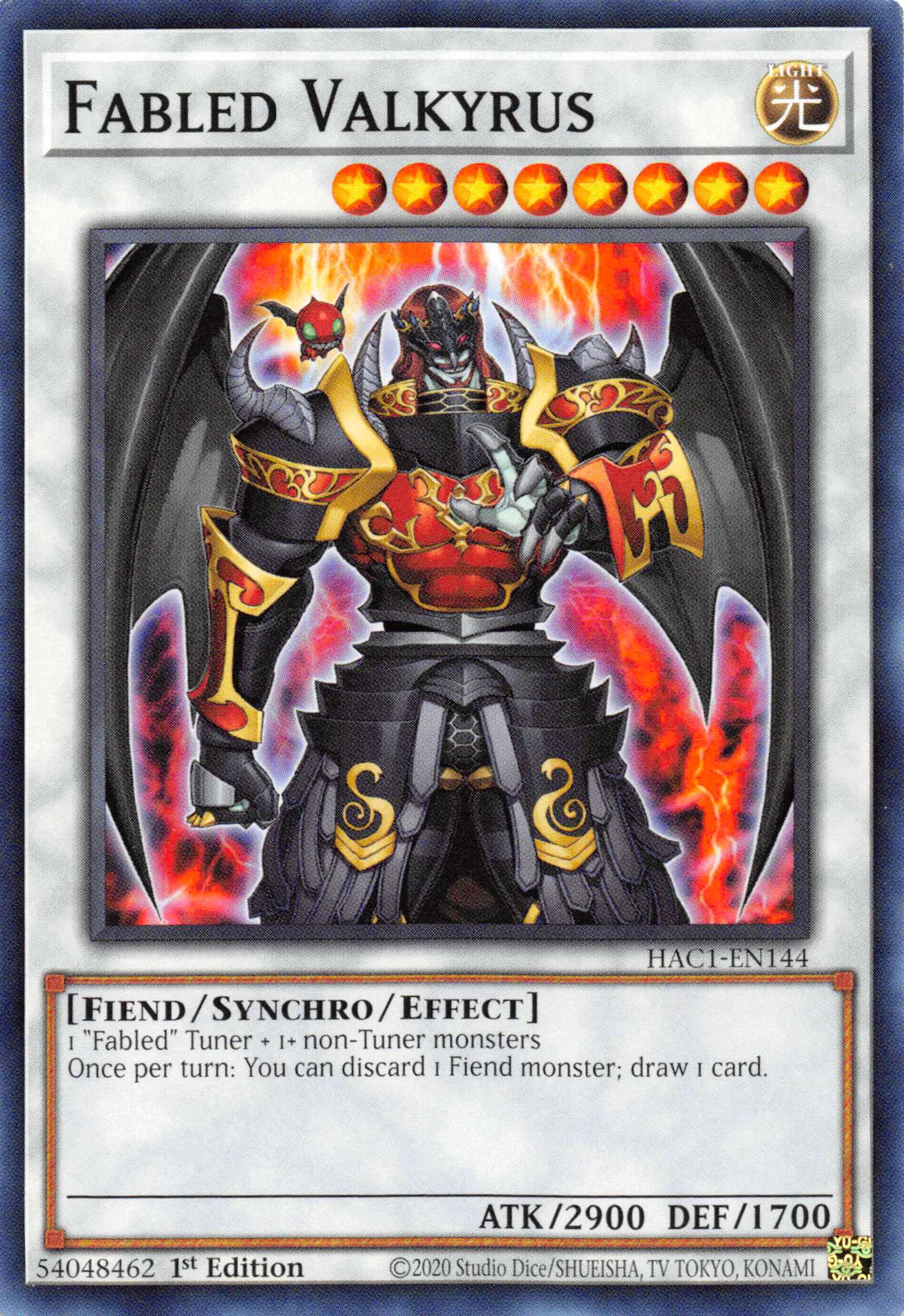 Fabled Valkyrus [HAC1-EN144] Common | Chromatic Games