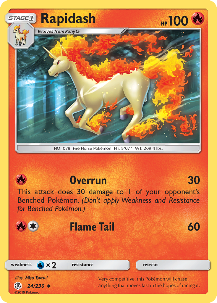 Rapidash (24/236) [Sun & Moon: Cosmic Eclipse] | Chromatic Games