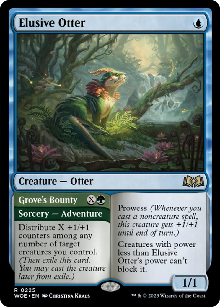 Elusive Otter // Grove's Bounty [Wilds of Eldraine] | Chromatic Games