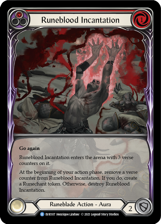 Runeblood Incantation (Red) [EVR107] (Everfest)  1st Edition Extended Art Rainbow Foil | Chromatic Games