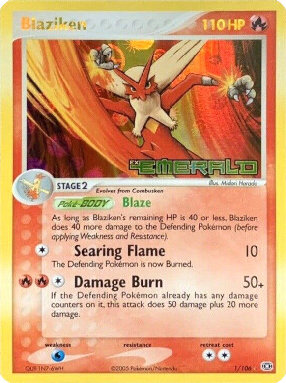 Blaziken (1/106) (Stamped) [EX: Emerald] | Chromatic Games