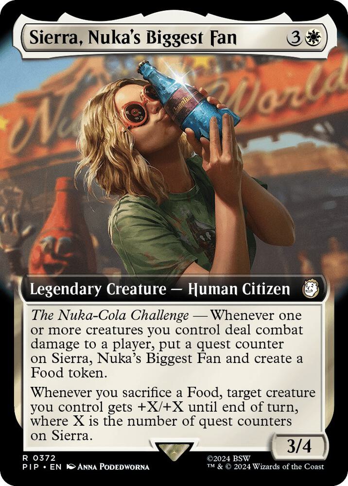 Sierra, Nuka's Biggest Fan 372/326 (Universes Beyond: Fallout)  - Extended Art | Chromatic Games
