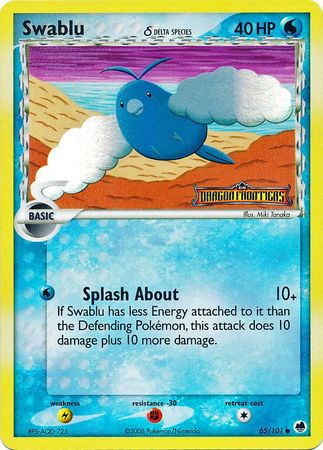 Swablu (65/101) (Delta Species) (Stamped) [EX: Dragon Frontiers] | Chromatic Games