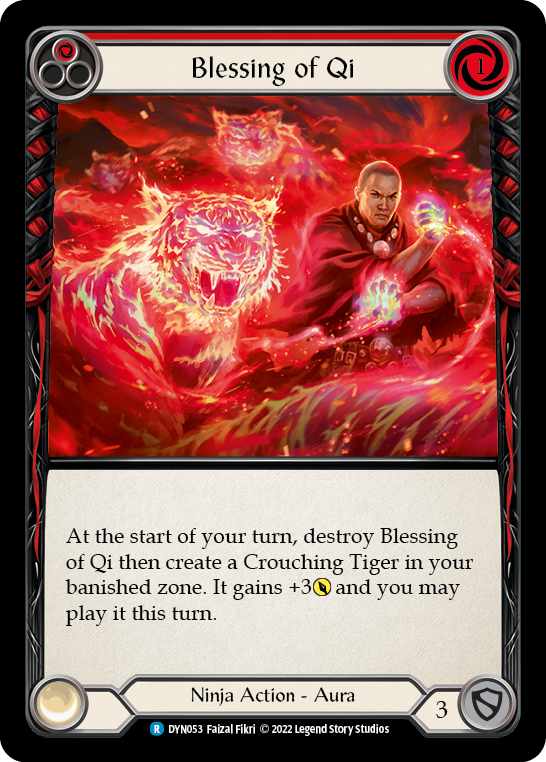 Blessing of Qi (Red) [DYN053] (Dynasty)  Rainbow Foil | Chromatic Games