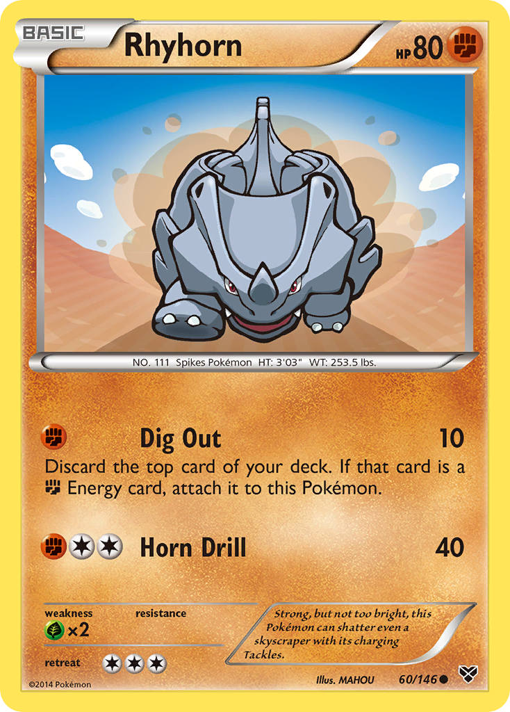 Rhyhorn (60/146) [XY: Base Set] | Chromatic Games