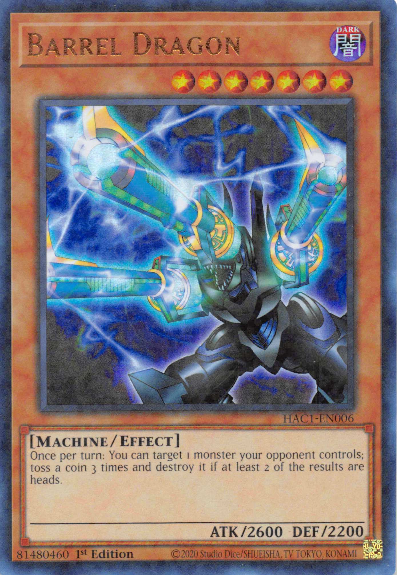 Barrel Dragon (Duel Terminal) [HAC1-EN006] Parallel Rare | Chromatic Games