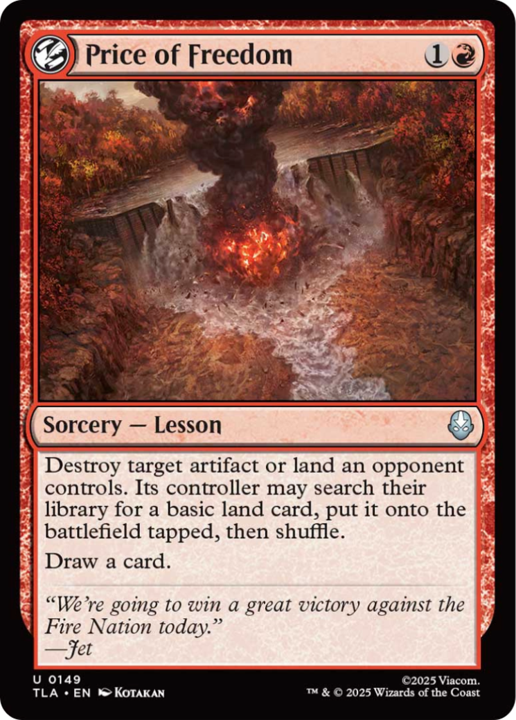 Price of Freedom [Avatar: The Last Airbender] | Chromatic Games