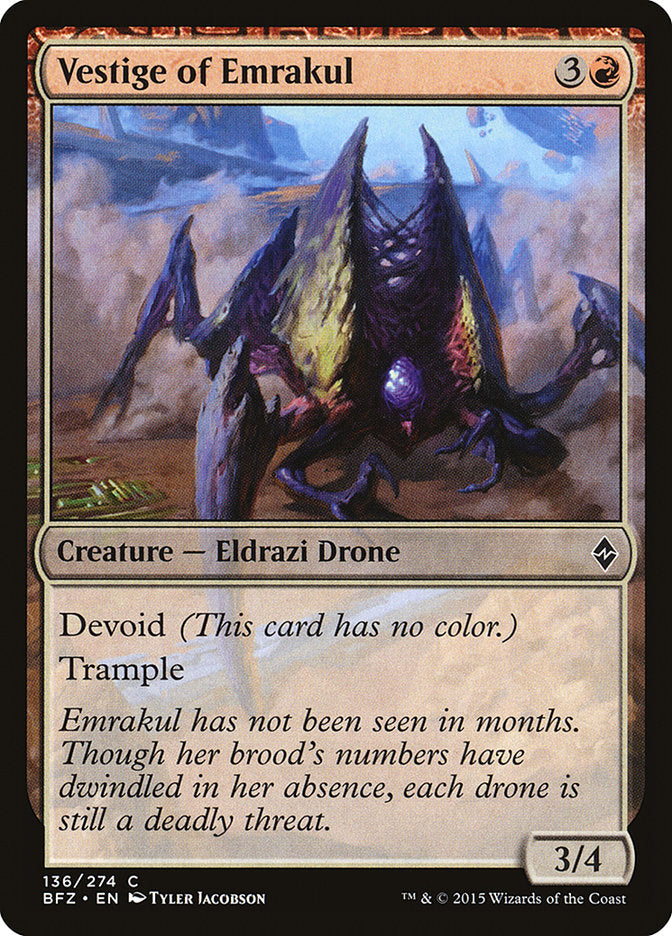 Vestige of Emrakul 136/274 (Battle for Zendikar)  | Chromatic Games