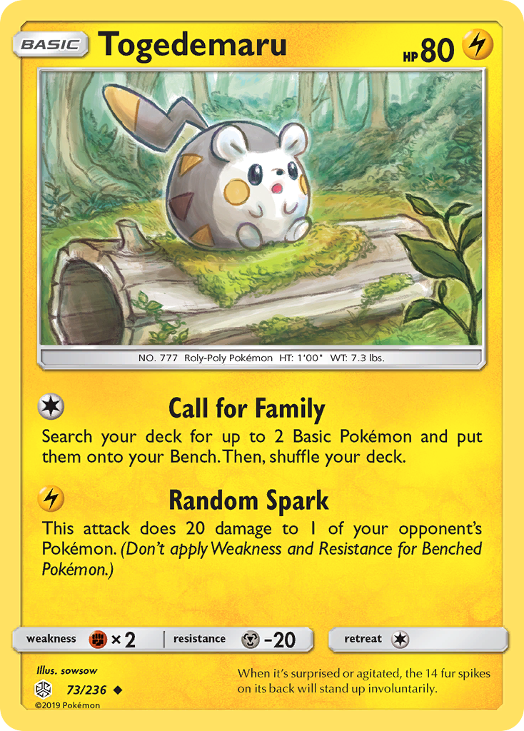 Togedemaru (73/236) [Sun & Moon: Cosmic Eclipse] | Chromatic Games