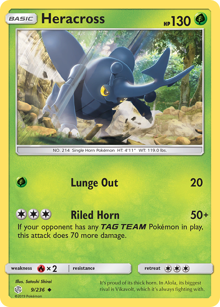 Heracross (9/236) [Sun & Moon: Cosmic Eclipse] | Chromatic Games
