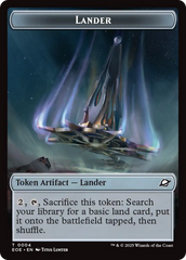 Human Soldier // Lander (0004) Doubled-Sided Token [Edge of Eternities Tokens] | Chromatic Games