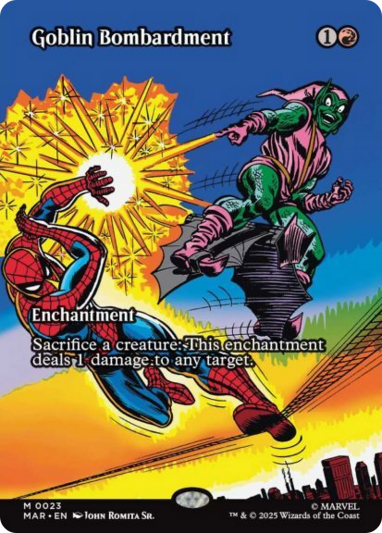 Goblin Bombardment (Borderless) [Marvel's Spider-Man: Eternal-Legal] | Chromatic Games