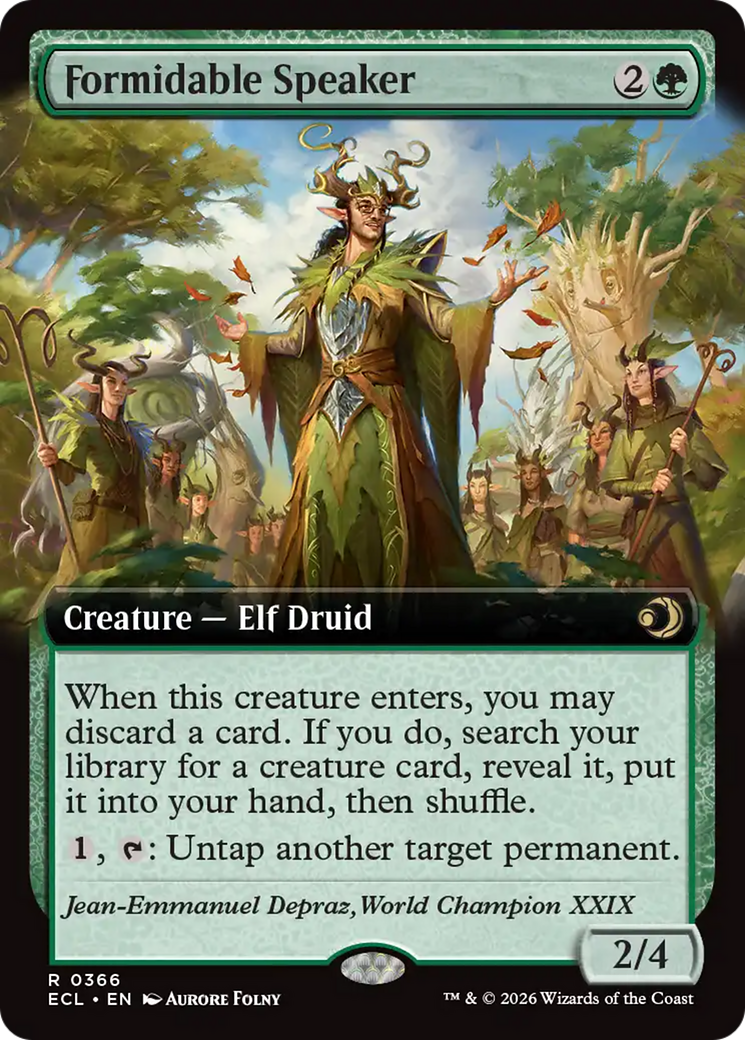 Formidable Speaker (Extended Art) [Lorwyn Eclipsed] | Chromatic Games