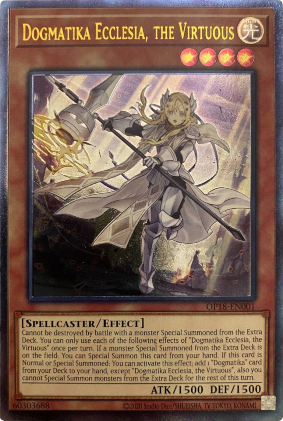 Dogmatika Ecclesia, the Virtuous [OP18-EN001] Ultimate Rare | Chromatic Games