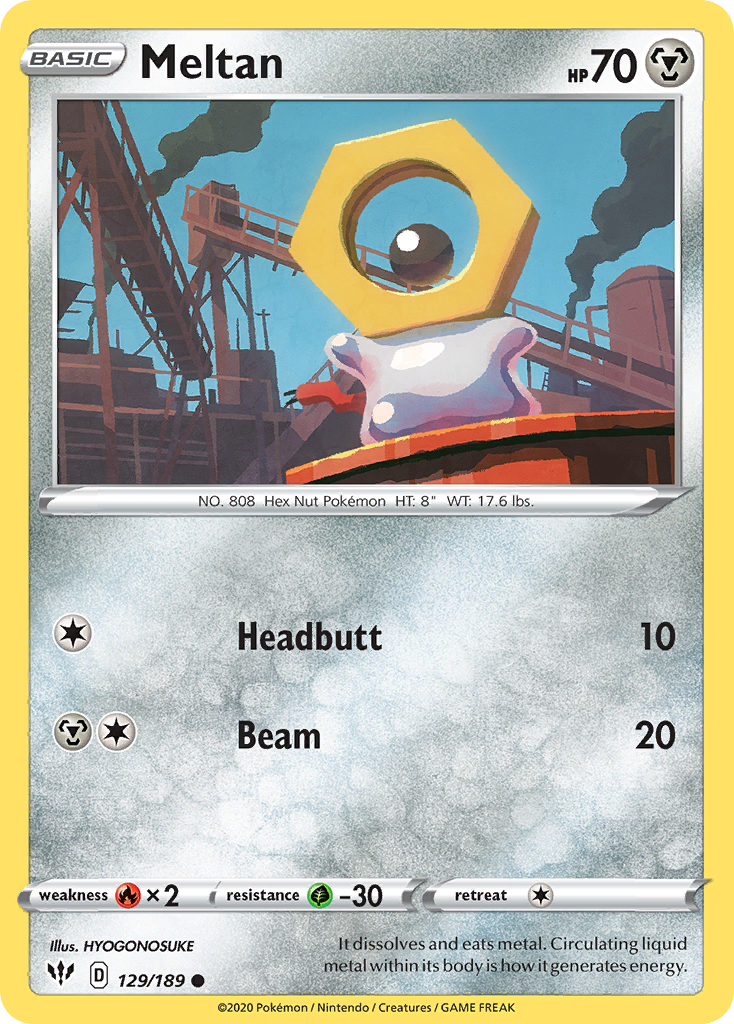 Meltan (129/189) [Sword & Shield: Darkness Ablaze] | Chromatic Games