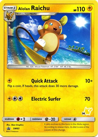 Alolan Raichu (SM65) (Pikachu Stamp #56) [Battle Academy 2020] | Chromatic Games