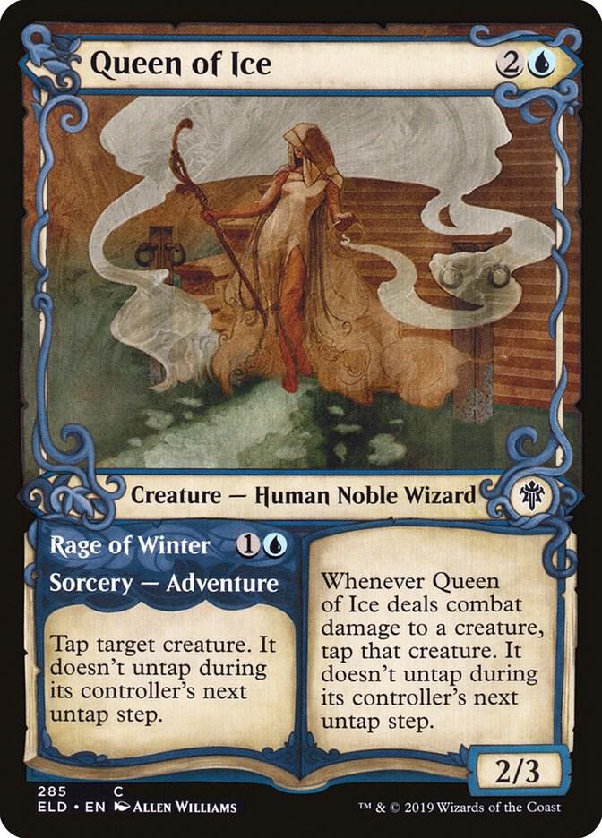 Queen of Ice // Rage of Winter 285/269 (Throne of Eldraine)  - Showcase | Chromatic Games